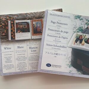 NWOT Creative Memories 7x7 Scrapbook Pages and Protectors